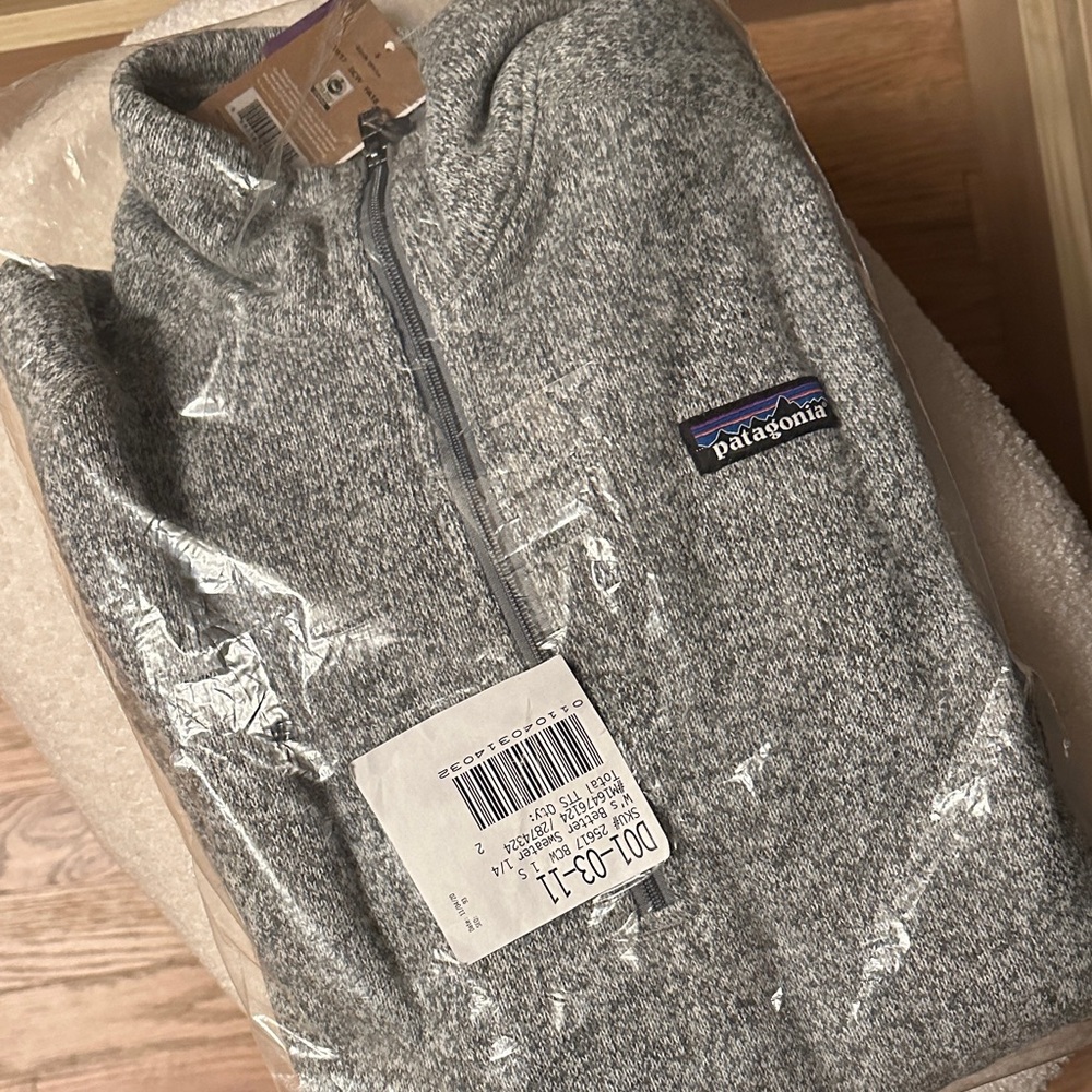 NWT Patagonia Better Sweater Heather Gray Zip-Up Fleece size s